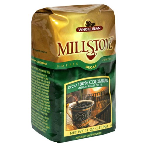 Millstone 100% Colombian Decaf Whole Bean Coffee, 11 Ounce Packages (Pack of 2)
