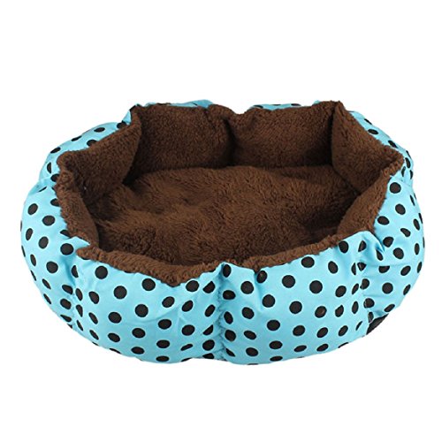 Sandistore Soft Fleece Pet Dog Puppy Cat Warm Bed House Plush Cozy Nest Mat Pad(Blue)