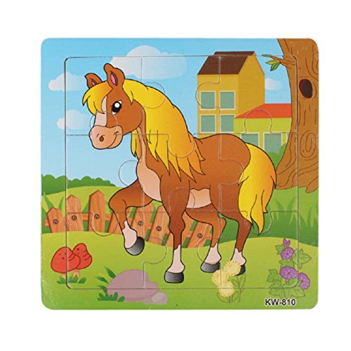 Sandistore Wooden Jigsaw Toys For Kids Education And Learning Puzzles Toys(Horse)