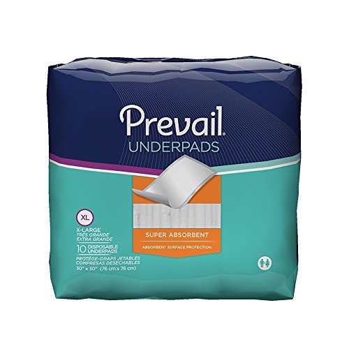 Prevail Super Absorbency X-Large Under Pads, 30 x 36 Inch, 10 Count (Pack of 10)