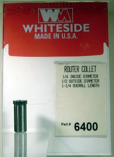 Whiteside Router Bits 6400 Steel Router Collet with 1/4-Inch Inside Diameter and 1/2-Inch Outside Diameter