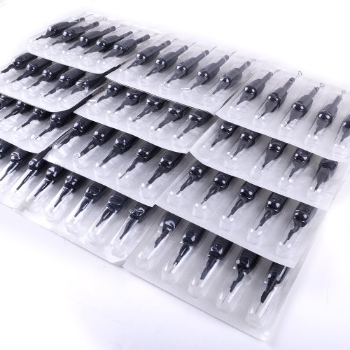 60 Assorted Disposable Sterilised Tattoo Needles & Tubes Grip Kit RL RS F M1