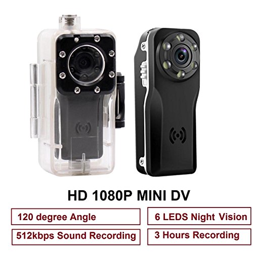 Mini Spy Camera, PANNOVO 30M Waterproof Sport Mini Hidden 1080P Camera DVR Motion detection Camera With Infrared Night Vision