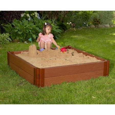 Contech Square Sandbox Kit and Cover with 4 Stacking Joints and 4 Composite Plastic Timbers