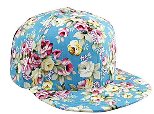 Floral Flower Snapback Adjustable Fitted Men's Women's Hip-Hop Cap Hat Headwear