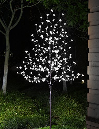 Lightshare NEW 6.5Ft 240LED Pear Blossom Tree Light for Summer/Wedding/Birthday/Christmas/Holiday/Party Decoration,White Light /Warm White Light Twinkling