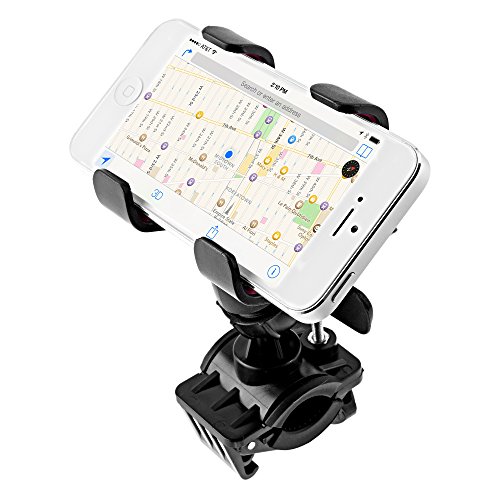 Bike Mount, Liger DualGrip Universal Bike Mount Handlebar Holder for iPhone 6/5s/5c/4s, Galaxy S5/S4/S3/S2, HTC One & Other Smartphones & GPS Holds Devices Up To 4in Wide (Bike DualGrip)