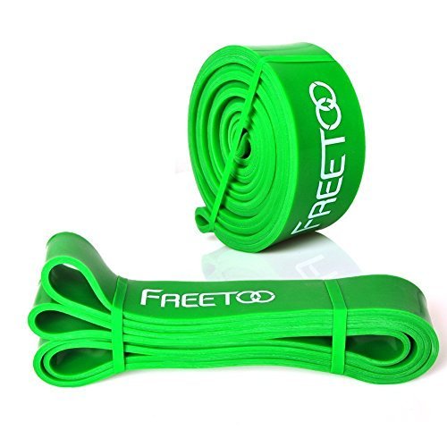 FREETOO Best Workout Rubber Band Resistance Bands Heavy Elastic 5 Levels Choose Home Gyms Exercises Loop Weight Training Body Building for Man and Woman(Green)