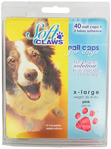 Soft Claws Dog and Cat Nail Caps Take Home Kit, X-Large, Pink