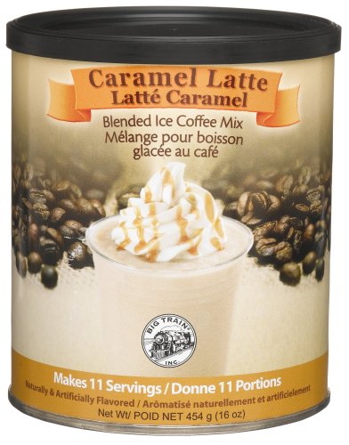 Big Train Caramel Latte Blended Ice Coffee, 16-Ounce Canisters (Pack of 12)