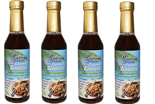 Coconut Secret Organic Raw Coconut Aminos Soy-Free Seasoning Sauce-8 Oz (4-Pack)