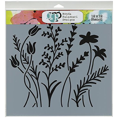 Crafters Workshop Template, 12 by 12-Inch, Wildflowers