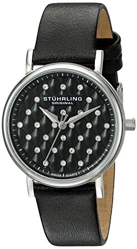 Stuhrling Original Women's 799.01 Symphony Analog Display Swiss Quartz Black Watch