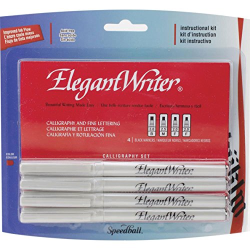 Speedball Elegant Writer 4 Calligraphy Marker Instructional Set