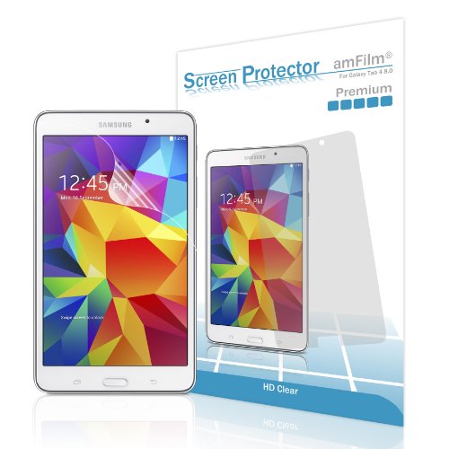 Galaxy Tab 4 8.0 Screen Protector, amFilm Screen Protector for Samsung Galaxy Tab 4 8.0 inch Premium HD Clear (2-Pack) [Lifetime Warranty]