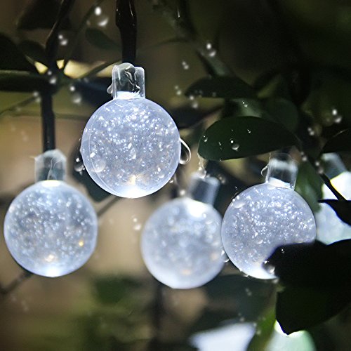 Innoo Tech Solar Globe String Lights 30 Led White Crystal Ball Patio Lights for Outdoor, Garden, Path