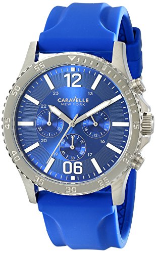Bulova Caravelle New York Men's 43A117 Analog Display Japanese Quartz Blue Watch