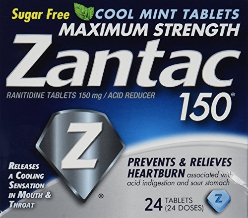 Zantac  150 Tablets Cool Mint, 24-Count Package (Pack of 2)