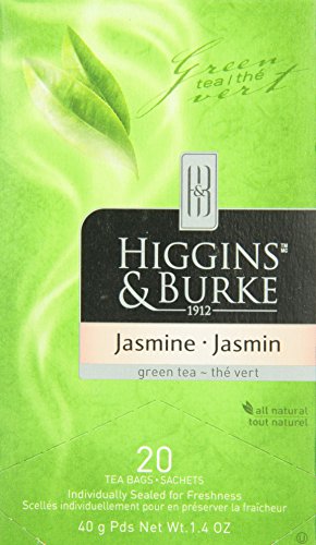 Higgins & Burke Tea, Jasmine Green, 20-Count , Pack of 6