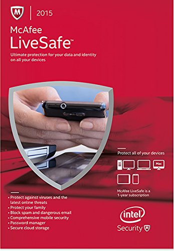 McAfee 2015 LiveSafe 1 Yr, Unlimited Device [Online Code]