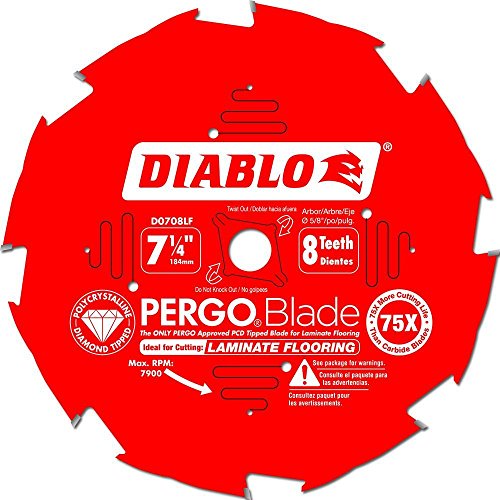 Freud D0708LF Diablo 7-1/4-inch 8T Diamond Tipped PERGO Circular Saw Blade
