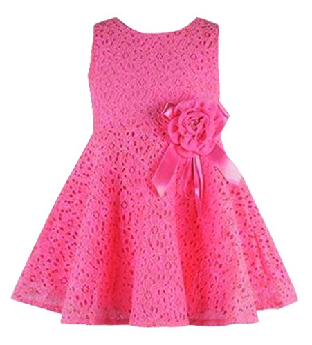 Rorychen Baby Girls' Sleeveless Lace Zipper Dress