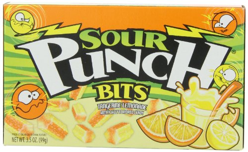 Sour Punch Bits Tangerine-Lemonade, 3.5-Ounce Theater Boxes (Pack of 12)