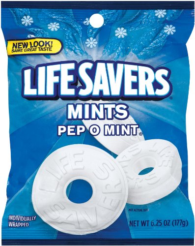 LifeSavers Pep-O-Mint Candy Hard Candy, 12 - 6.25-Ounce Bags