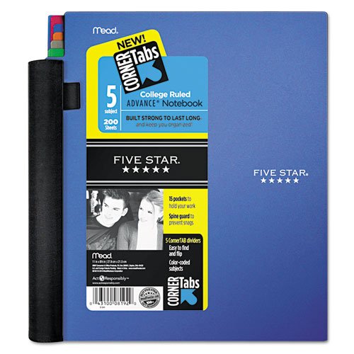 Acco Mead College Ruled Subject Notebooks Colors May Vary (MEA06326)