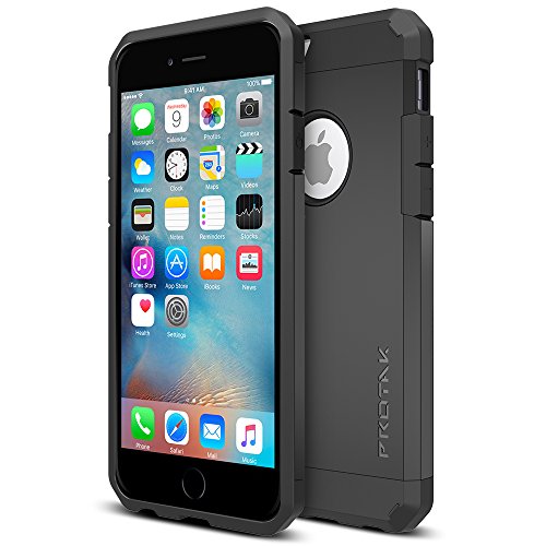 iPhone 6s Case, Trianium [Protak Series] Premium Protective Dual Layer case [Black] Shock-Absorbing TPU + Hard Bumper Cases for Apple iPhone 6 / iPhone 6S (2014/2015)[Lifetime Warranty]