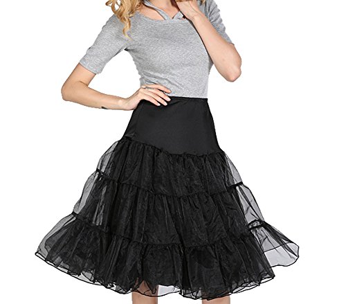 Dressystar Women's 50s Vintage Rockabilly Petticoat Skirt Underskirt Tutu 14 Colors