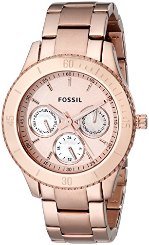 Fossil ES2859 Stella Plated Stainless Steel Watch - Rose