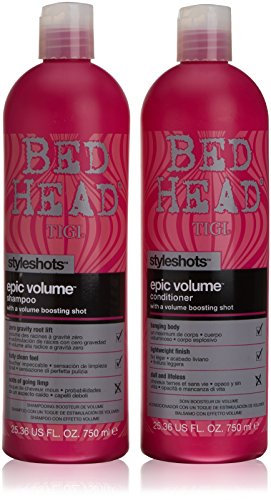 TIGI Bed Head Style Shots contains Epic Volume Shampoo and Conditioner 750 ml - Pack of 2