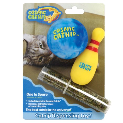 OurPets Catnip Vinyl Refillable Bowling Ball Cat Toy One to Spare
