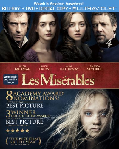 Les Miserables [Blu-ray + DVD + UltraViolet] (Sous-titres francais)