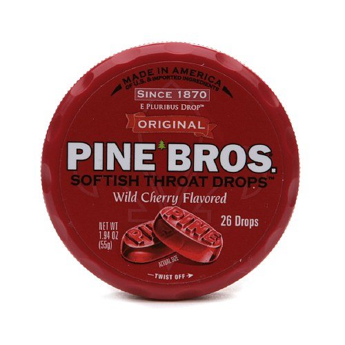 Pine Bros Softish Throat Drops Wild Cherry Flavor 26 Count (Pack of 6)
