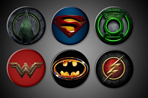 DC Comics Superhero Magnets Superman Batman Green Lantern Arrow Wonderwoman Flash Fridge magnets 1 inch round