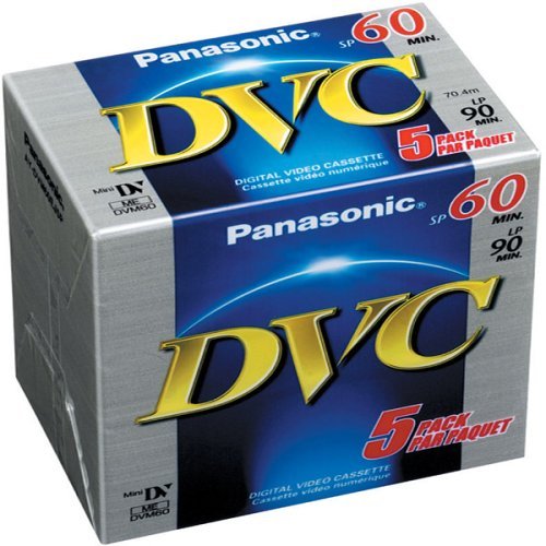 Panasonic AY-DVM60EJ5P MiniDV Tapes (60 Minute, Pack of 5)