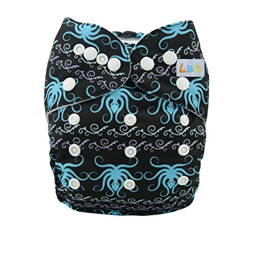 LBB(TM) Baby Resuable Washable Cloth Pocket Diaper,Octopus Printed