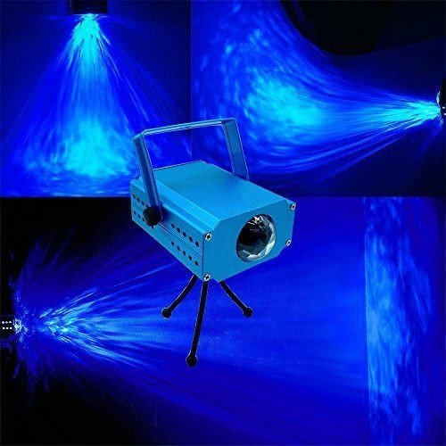 eBoTrade 3 Watt Blue LED Water Wave Stage Light Ocean Effect Projector Lighting for for KTV Xmas Party Wedding Show Club Pub Disco DJ Home And More