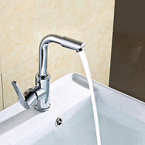Bathroom Sink Faucet Single Handle with Hot & Cold Hose, Chrome