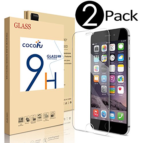 iPhone 6 Plus Screen Protector,COCOFU Tempered Glass Screen Protector (5.5 inch) [9H Hardness] [Premium Clarity] [Scratch and Chip-Resistant] for iPhone 6 plus(2pack)