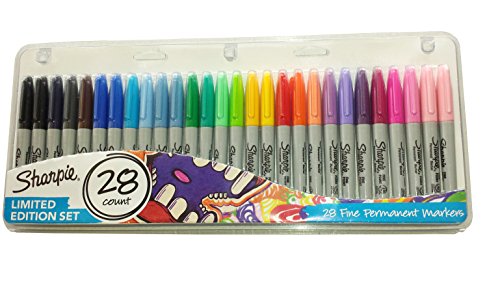 Sharpie 28 Pack Fine Permanent Markers. Limited Edition Set