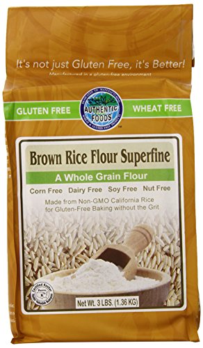 Authentic Foods Gluten Free Brown Rice Flour Superfine -- 3 lbs
