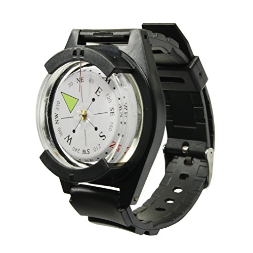 High Powered Tactical WRIST COMPASS with Black Watch Strap