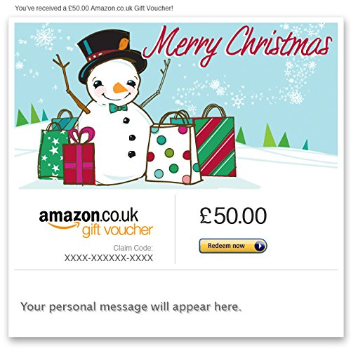 Shopping Snowman - E-mail Amazon.co.uk Gift Voucher