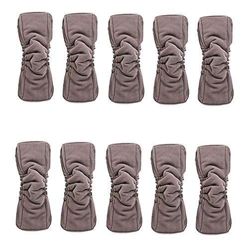 Diaper Inserts with Gusset (Pack of 10)?charcoal Bamboo Reusable Liners for Cloth Diapers ? Works Best with Cute Babies