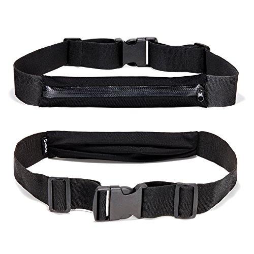 Daswise Waterproof Exercise Runners Belt with Expandable Storage for iPhone 6 Plus (Black)
