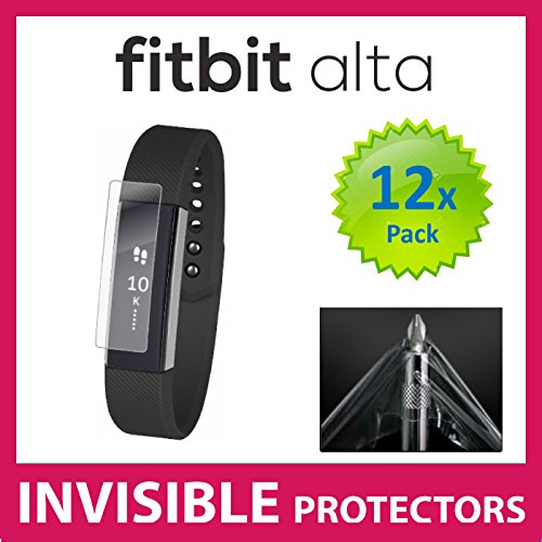 Fitbit Alta Screen Protector (PACK of 12) SmartWatch Screen Protectors with Military Grade Protection Exclusive to ACE CASE