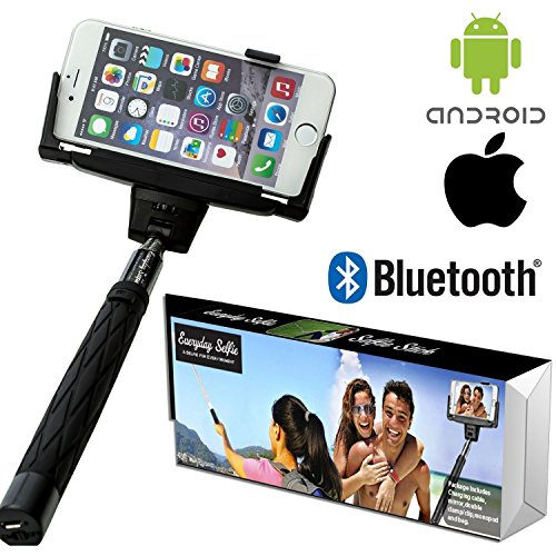 Everyday Selfie Bluetooth Extendable Monopod for Smart Phones with Mirror, Travel Bag and eBook Guide